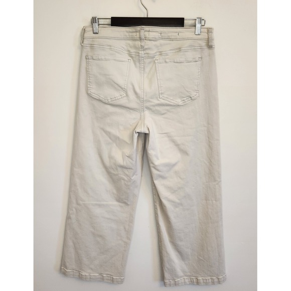 NYDJ Womens Teresa Wide Leg Ankle Jeans Size 10 Cream Lift Tuck‎ Technology - Picture 4 of 10